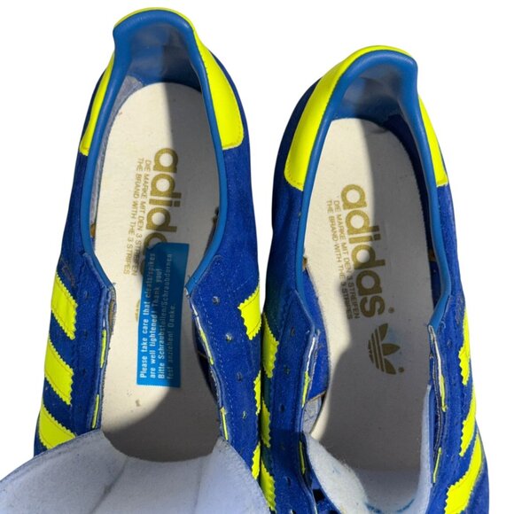 Vintage  70's Adidas 5202 adiSTAR 2000 Soccer Cleats 7.5 Blue/Yellow Unworn Rare - Picture 16 of 16